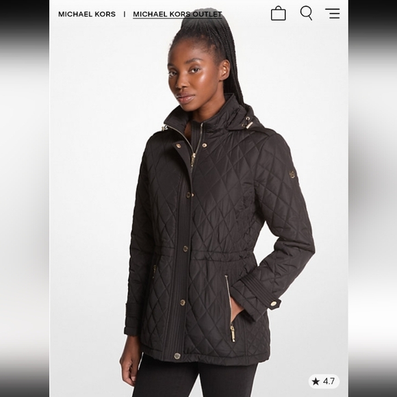 Michael Kors Jackets & Blazers - Michael Kors Black Quilted Utility Jacket.pit To Pit 20" Very Good Condition.